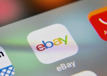 E-commerce app icons including eBay