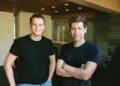 Worldcoin Project Co-founders Alex Blania (L) and Sam Altman (R)
